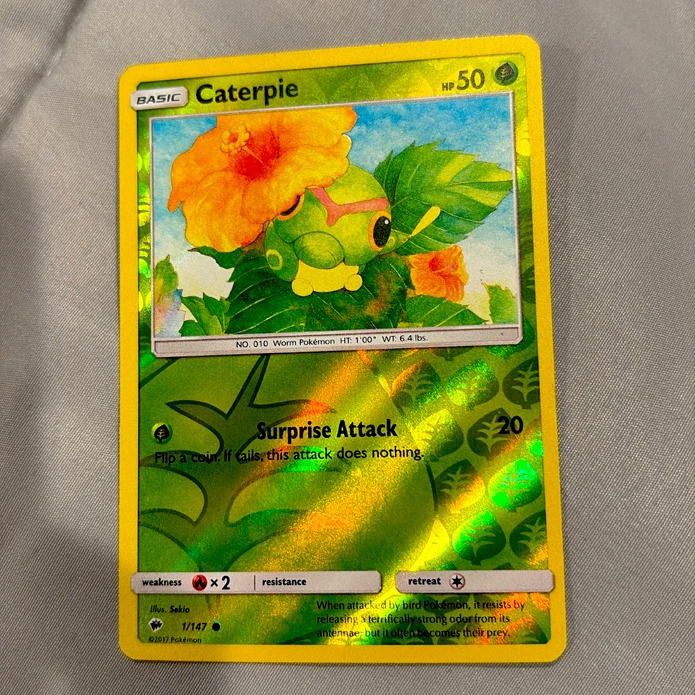 Pokemon Caterpie Card Bundle Reverse Holo